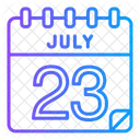 23 De Julho Julho Dia Do Calendario Ícone