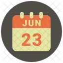 Junio Fecha Calendario Icono