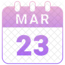 Marzo Fecha Calendario Icono