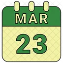 Marzo Fecha Calendario Icono