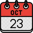 Octubre Dias Del Calendario Hora Y Fecha Icono