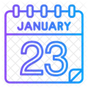 January Day Calendar Icon