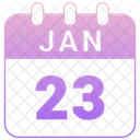 Janvier Date Calendrier Icon