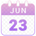 Juin Date Calendrier Icône