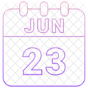 Juin Date Calendrier Icône