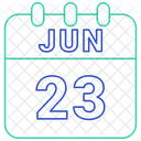 Juin Date Calendrier Icône
