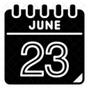 23 Juni Juni Kalendertag Symbol