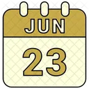 Juni Datum Kalender Symbol