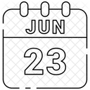 Juni Datum Kalender Symbol