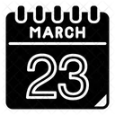 March 23 March Date Icon