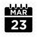 23 March March March Date Icon