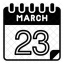 23 Marz Marz Datum Symbol