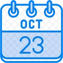 October Calendar Days Time And Date Icon