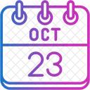 October Calendar Days Time And Date Icon