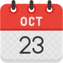 October Calendar Days Time And Date Icon