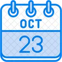 Octobre Jours Calendaires Heure Et Date Icône