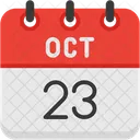 Octobre Jours Calendaires Heure Et Date Icône