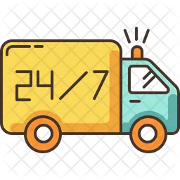 24 7 hour delivery  Icon