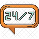 24 7 hour online chat  Icon