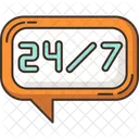 24 7 hour online chat  Icône