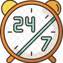 24 7 hours service  Icon