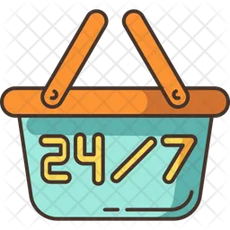 24 7 hours store  Icon
