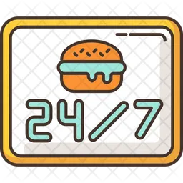 24 7 open burger  Icon