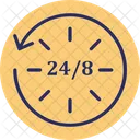 24 7 Service All Time Accessibility Digital Marketing Icon