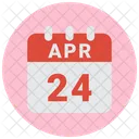 24 April April 24 24 Date Icon