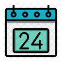 24 Fecha Calendario Icono