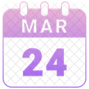 Marzo Fecha Calendario Icono