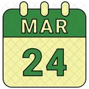 Marzo Fecha Calendario Icono