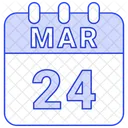 Marzo Fecha Calendario Icono