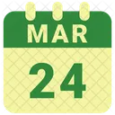 Marzo Fecha Calendario Icono