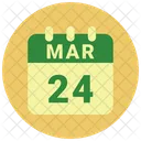 Marzo Fecha Calendario Icono