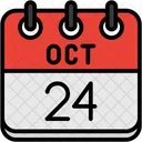 Octubre Dias Del Calendario Hora Y Fecha Icono