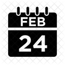 24 Februar Februar Februardatum Symbol