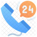 24 H Service 24 Hours Phone Icon