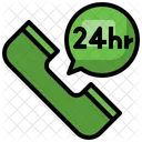 24 Horas Atencion Al Cliente Servicio Las 24 Horas Icono