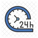 24 Horas Disponibilidade Relogio Icon