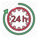 Ecommerce 24 Hour 24 Hour Sign Icon
