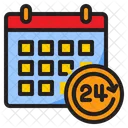 24 Hour Hr Date Icon