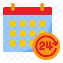24 Hour Hr Date Icon