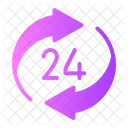24 Hour  Icon