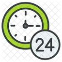 24 Hour Customer Service Business Icon