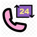 24 Hour Call  Icon