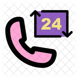 24 Hour Call  Icon