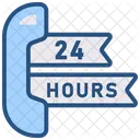 24 Hours Support Icon