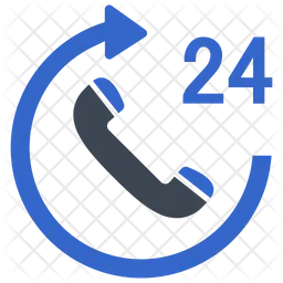 24 Hour call Service Icon