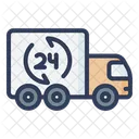 24 Hour Delivery Hr Delivery Truck Icon
